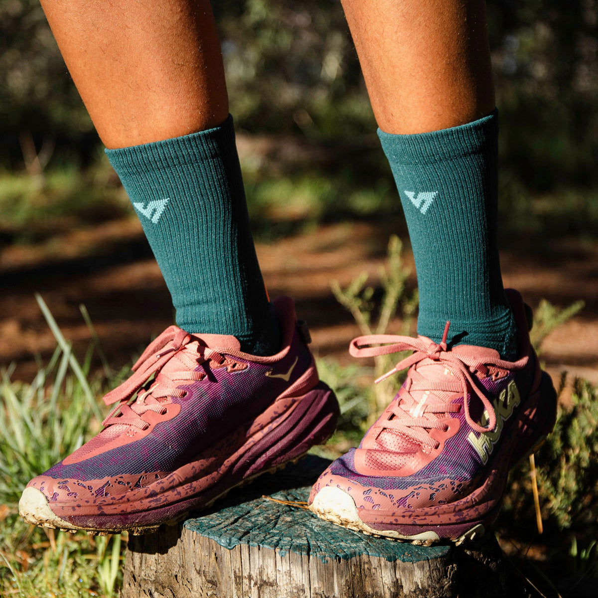 Forest Teal Merino Winter Socks