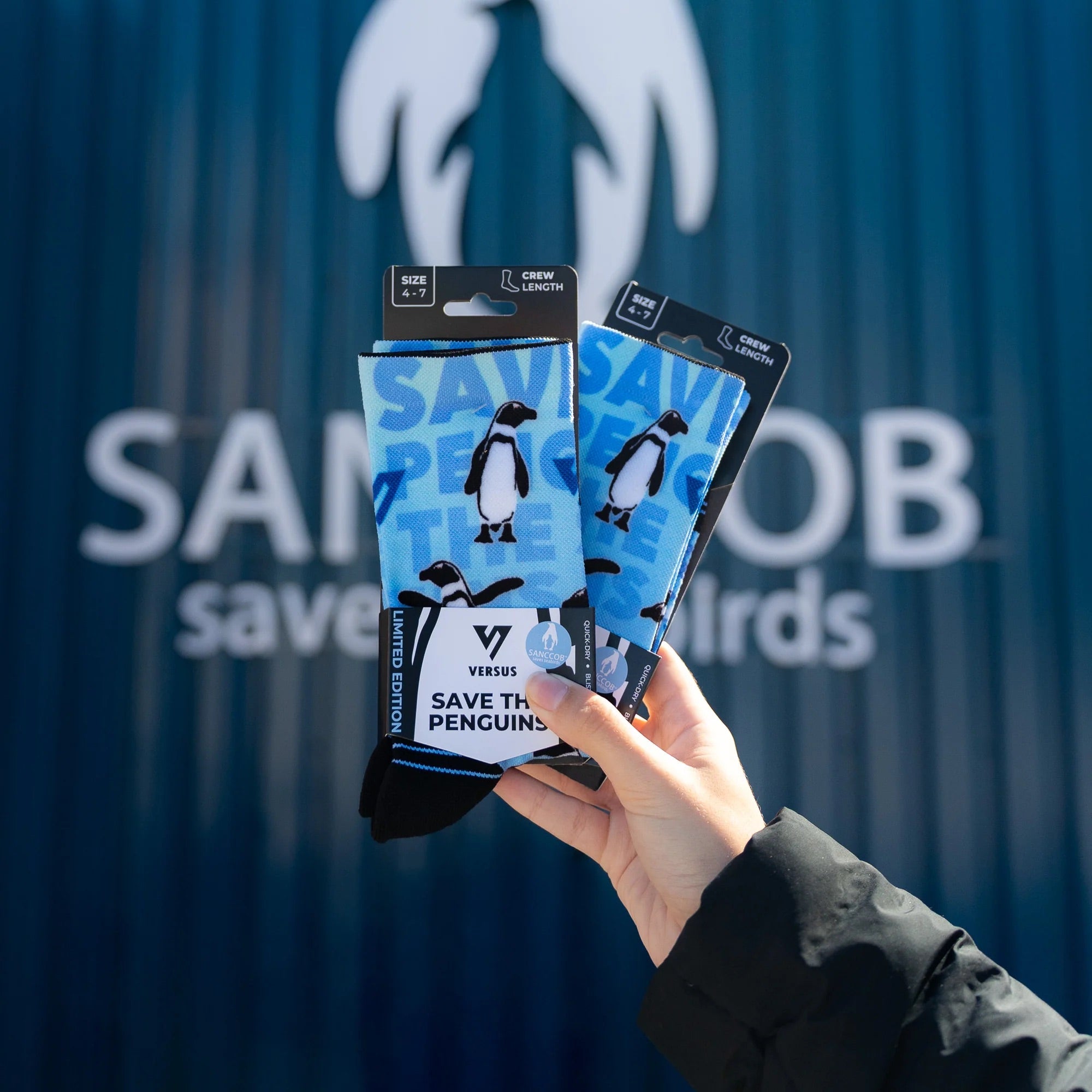 Save The Penguin Active Crew Socks