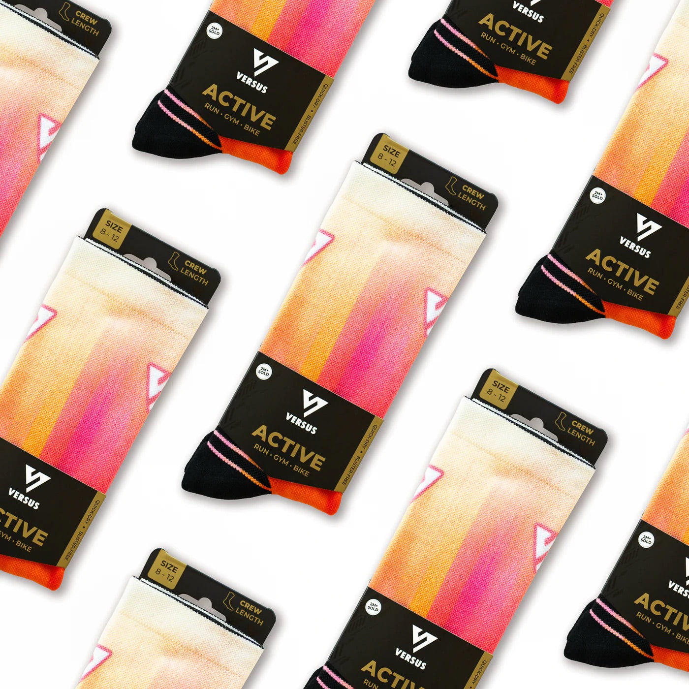 Sunset Sorbet Active Crew Socks