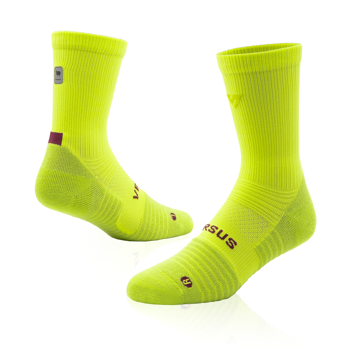 Bright Lime Merino Winter Socks
