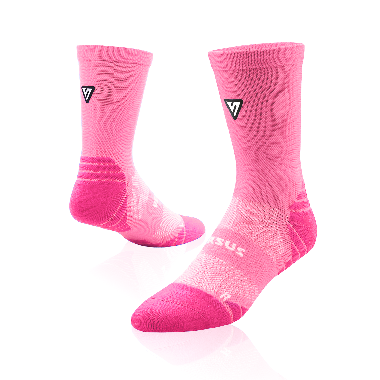 Classic Pink Active Crew Tab Socks