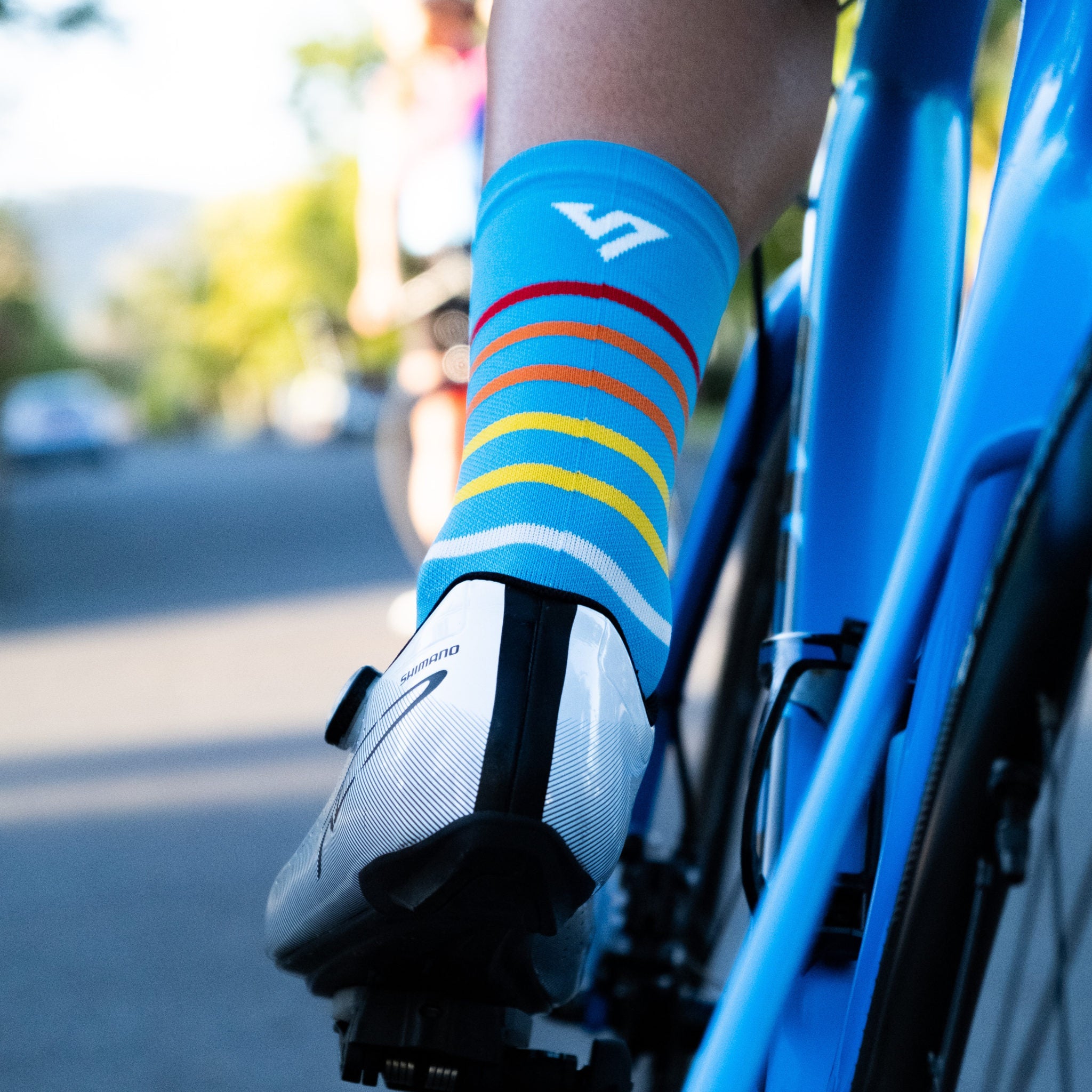 Blue Sunrise Cycling Socks 3 | Versus Socks