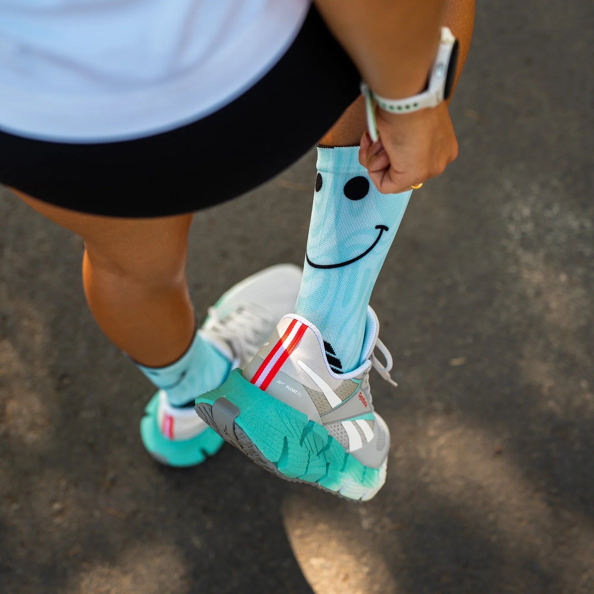 Bubblegum Smile Active Crew Socks