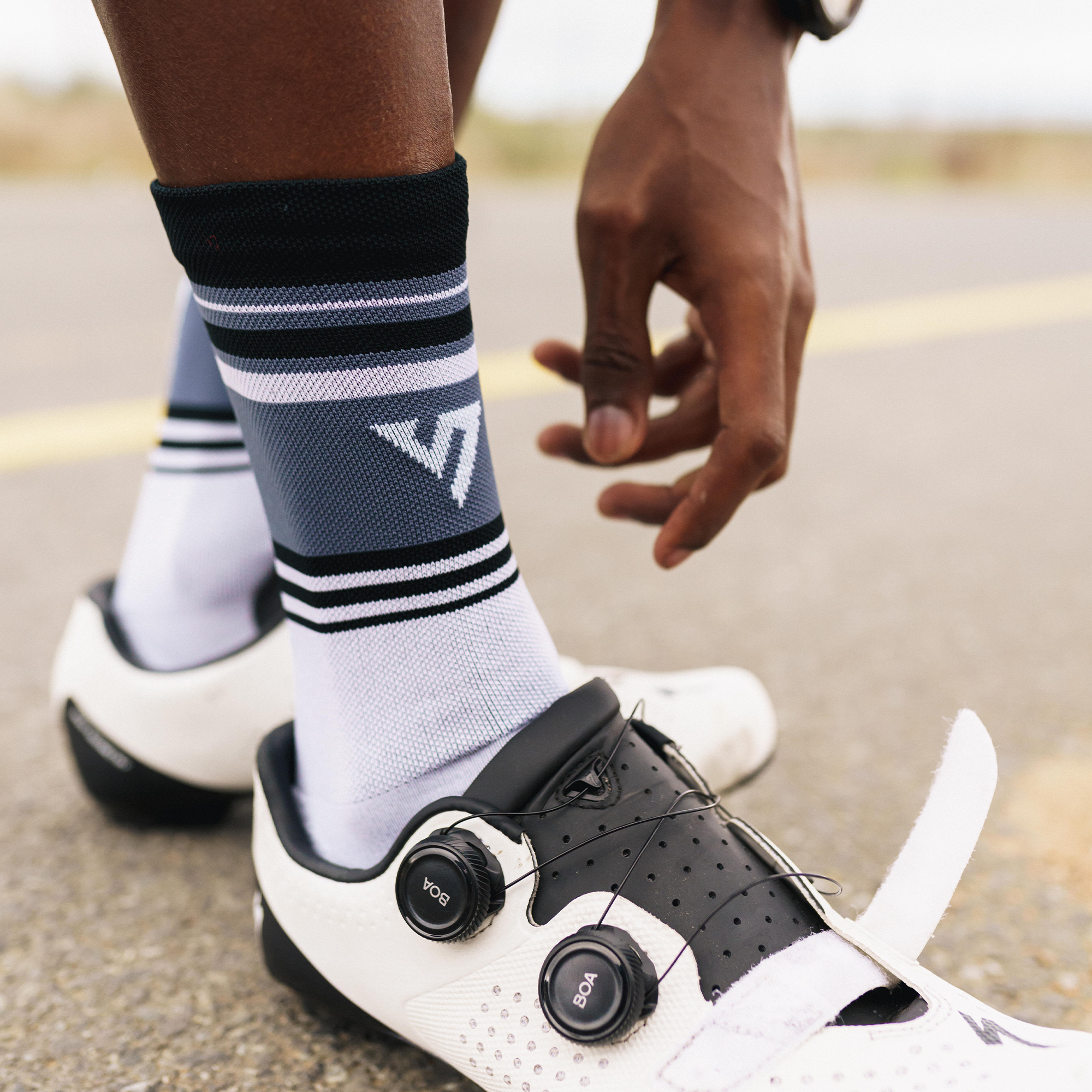 Black Blizzard Cycling Socks 2 | Versus Socks