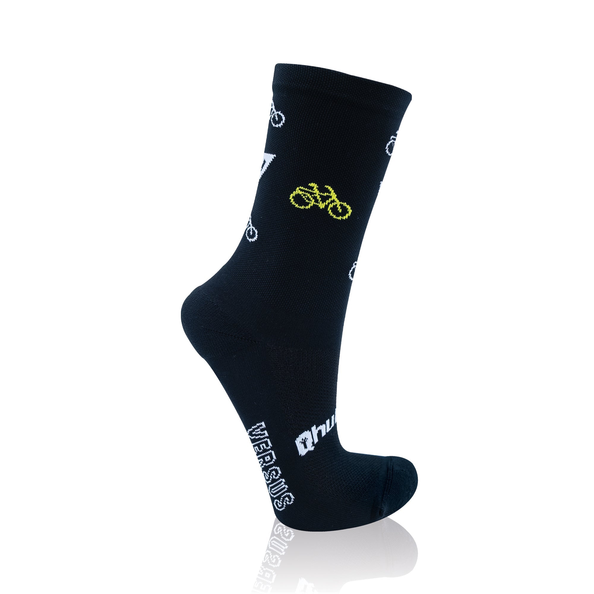 Qhubeka Black and Lime Bikes Cycling Socks | Versus Socks