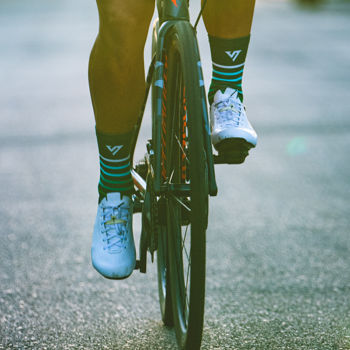 Green Stripes Cycling Socks 3 | Versus Socks