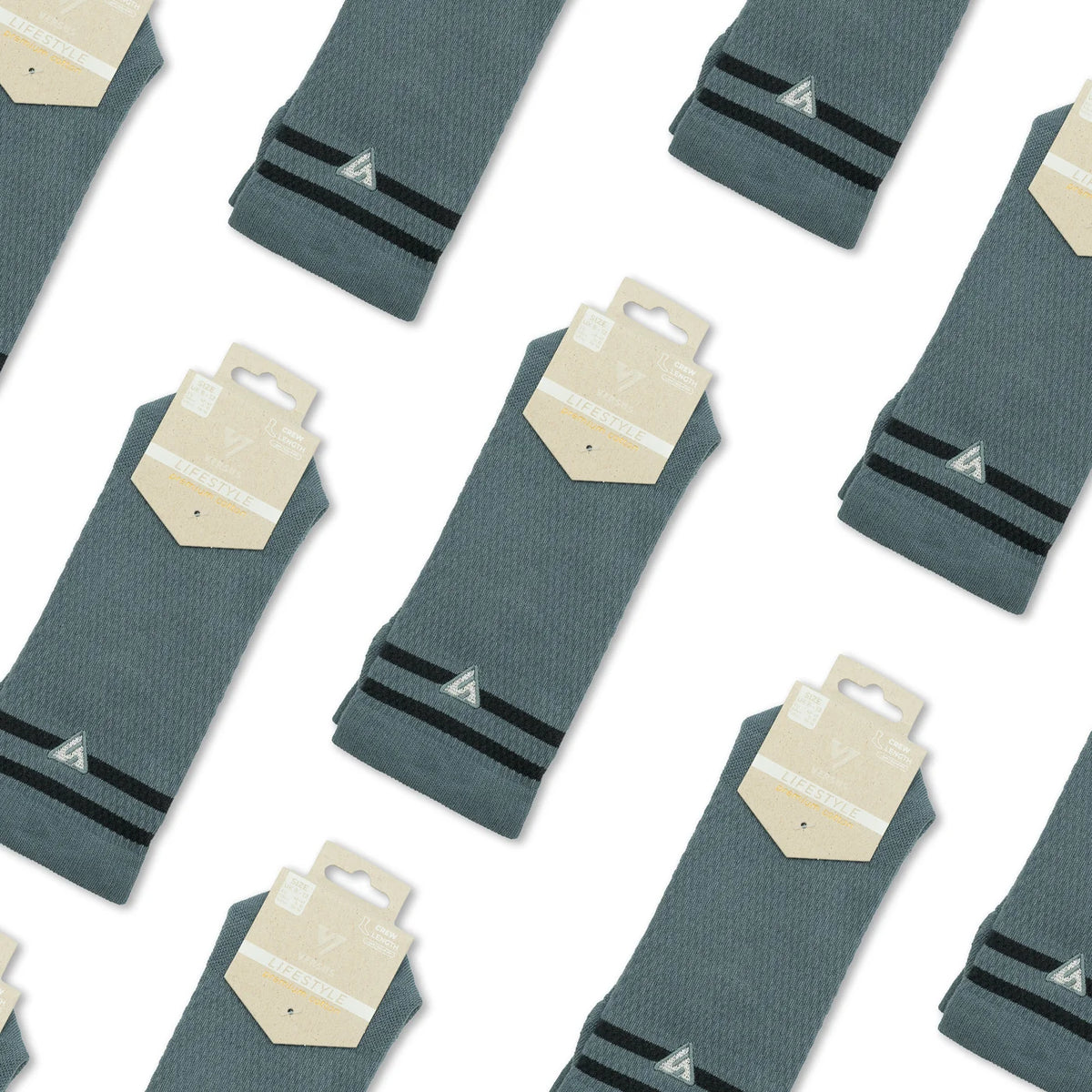 Smokey Blue Lifestyle Crew Socks