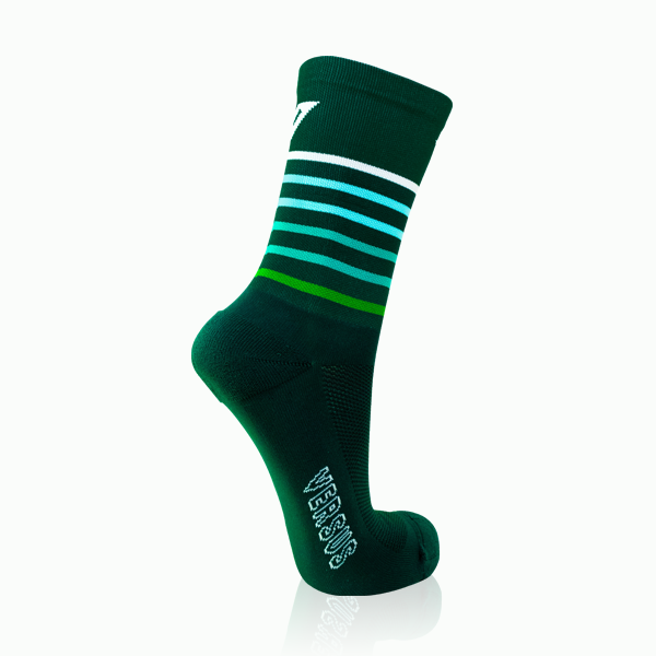 Green Stripes Cycling Socks | Versus Socks