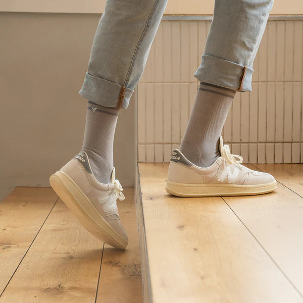Stone Grey Lifestyle Crew Socks