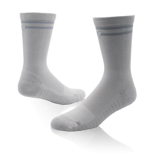 Stone Grey Lifestyle Crew Socks