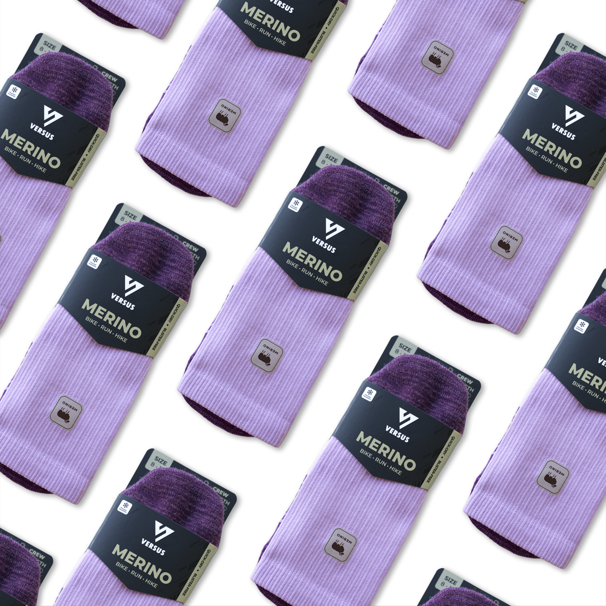 Frosted Lavender Merino Winter Socks