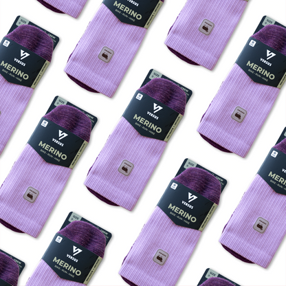 Frosted Lavender Merino Winter Socks