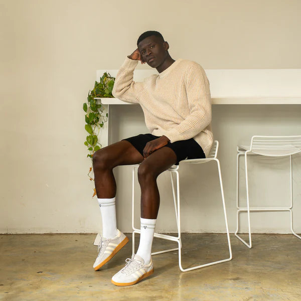 White Essential Lifestyle Crew Socks
