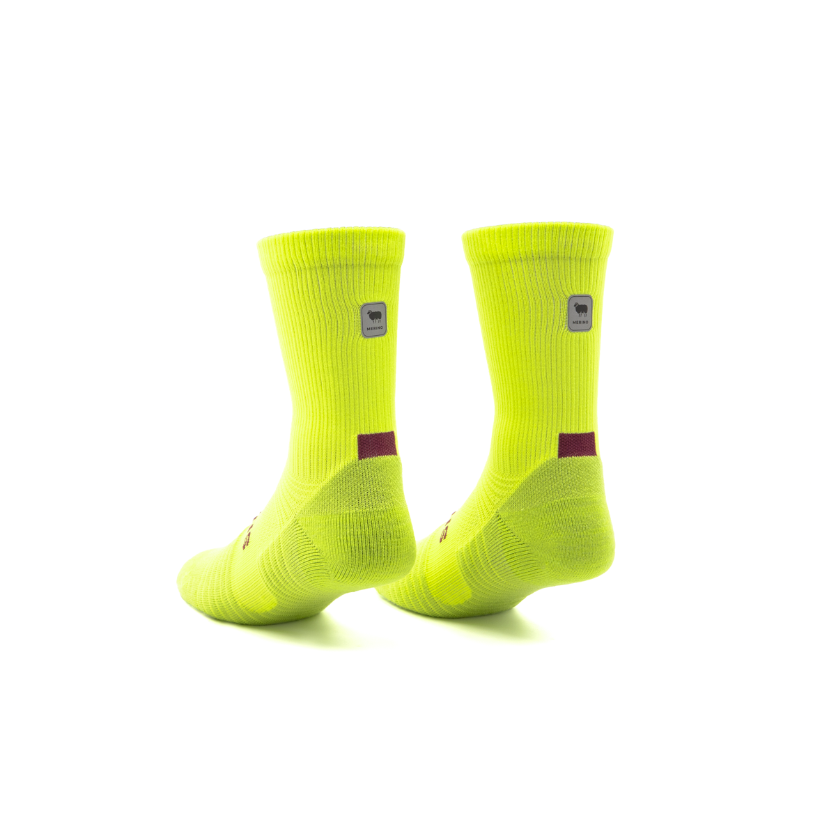 Bright Lime Merino Winter Socks
