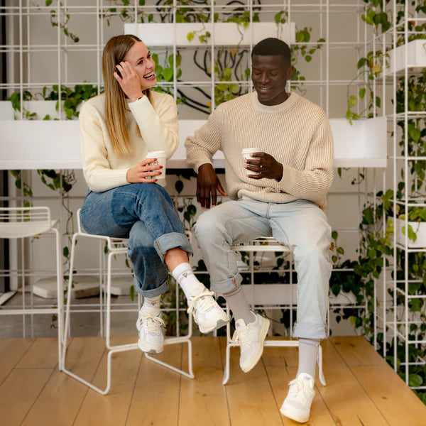 White Essential Lifestyle Crew Socks