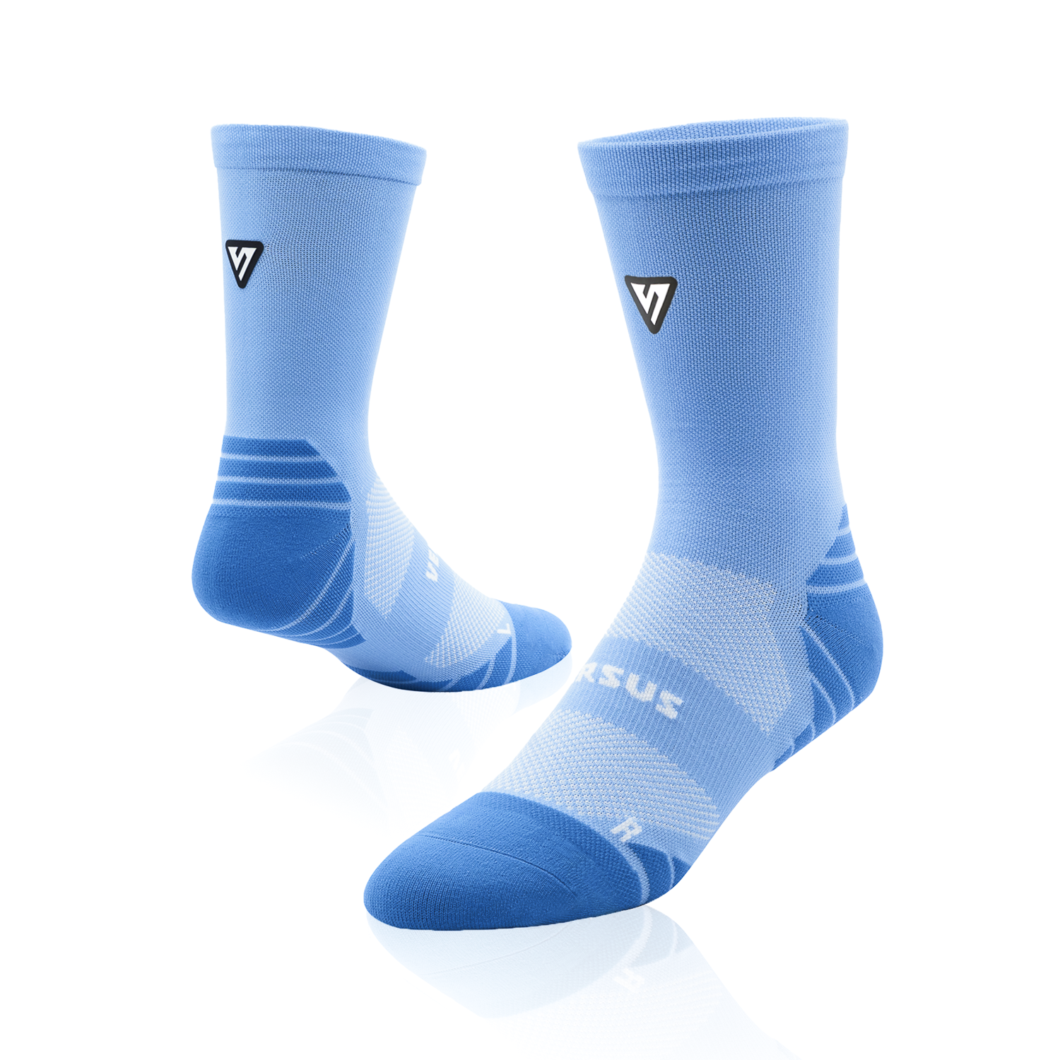 Classic Blue Active Crew Tab Socks