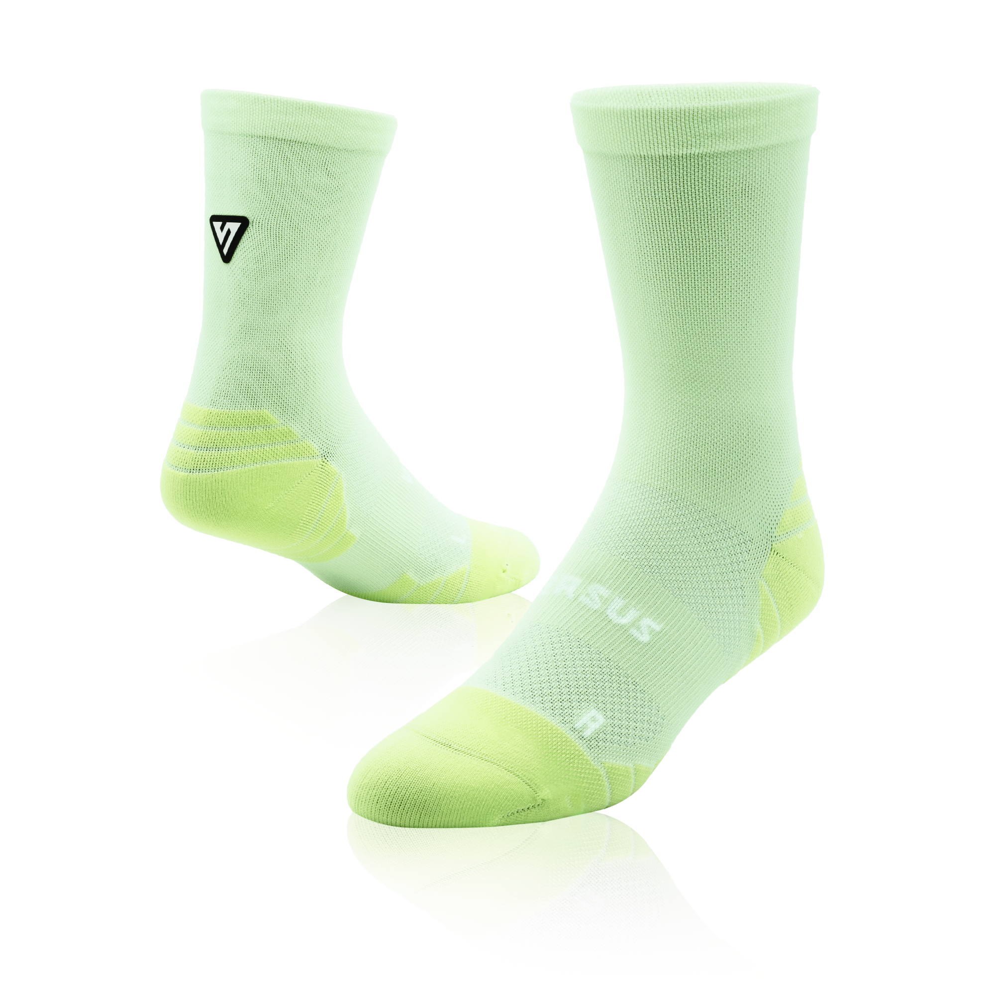 Classic Lime Active Crew Tab Socks