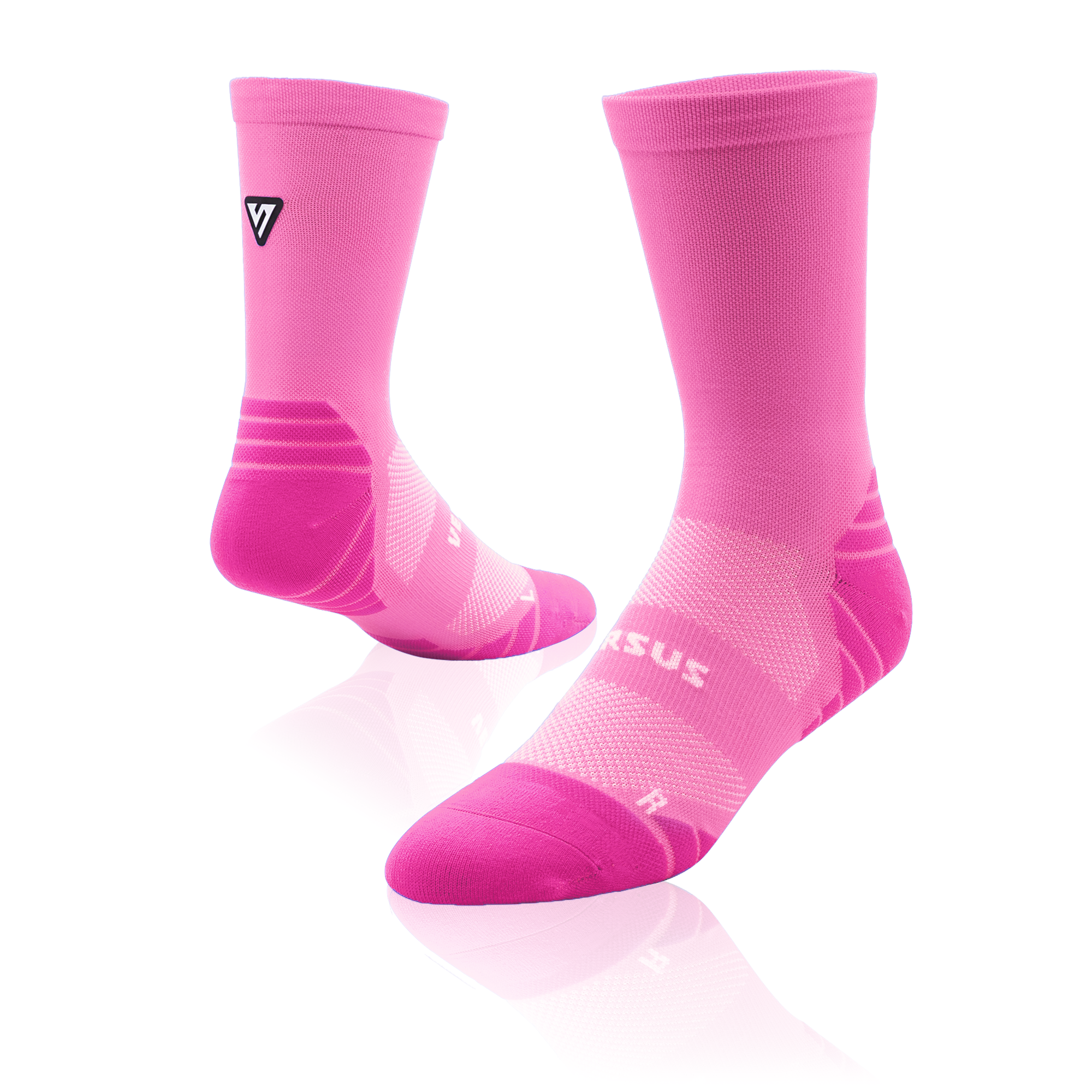 Classic Pink Active Crew Tab Socks