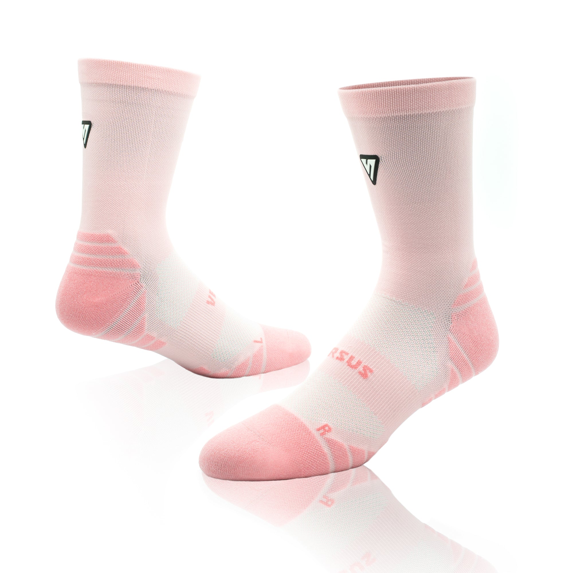 Classic Pastel Pink Active Crew Tab Socks