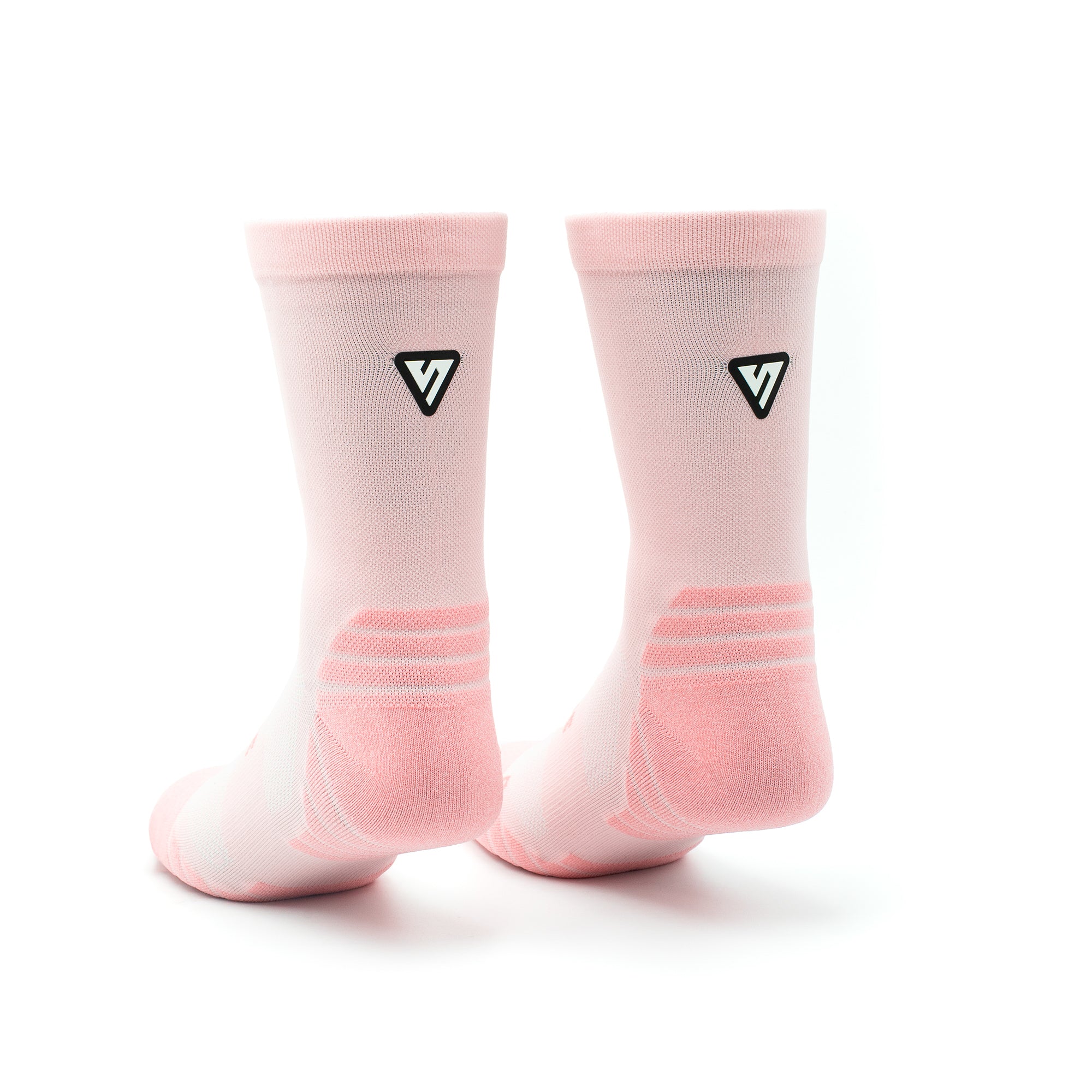Classic Pastel Pink Active Crew Tab Socks