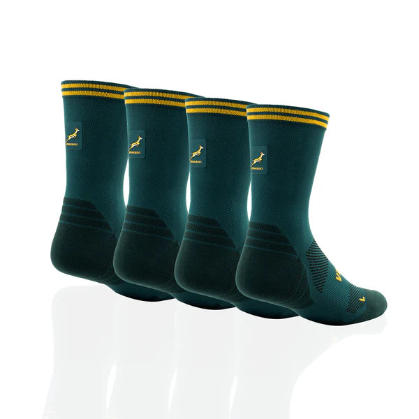Springboks Rugby Active Crew Tab Bundle (4 Pack)