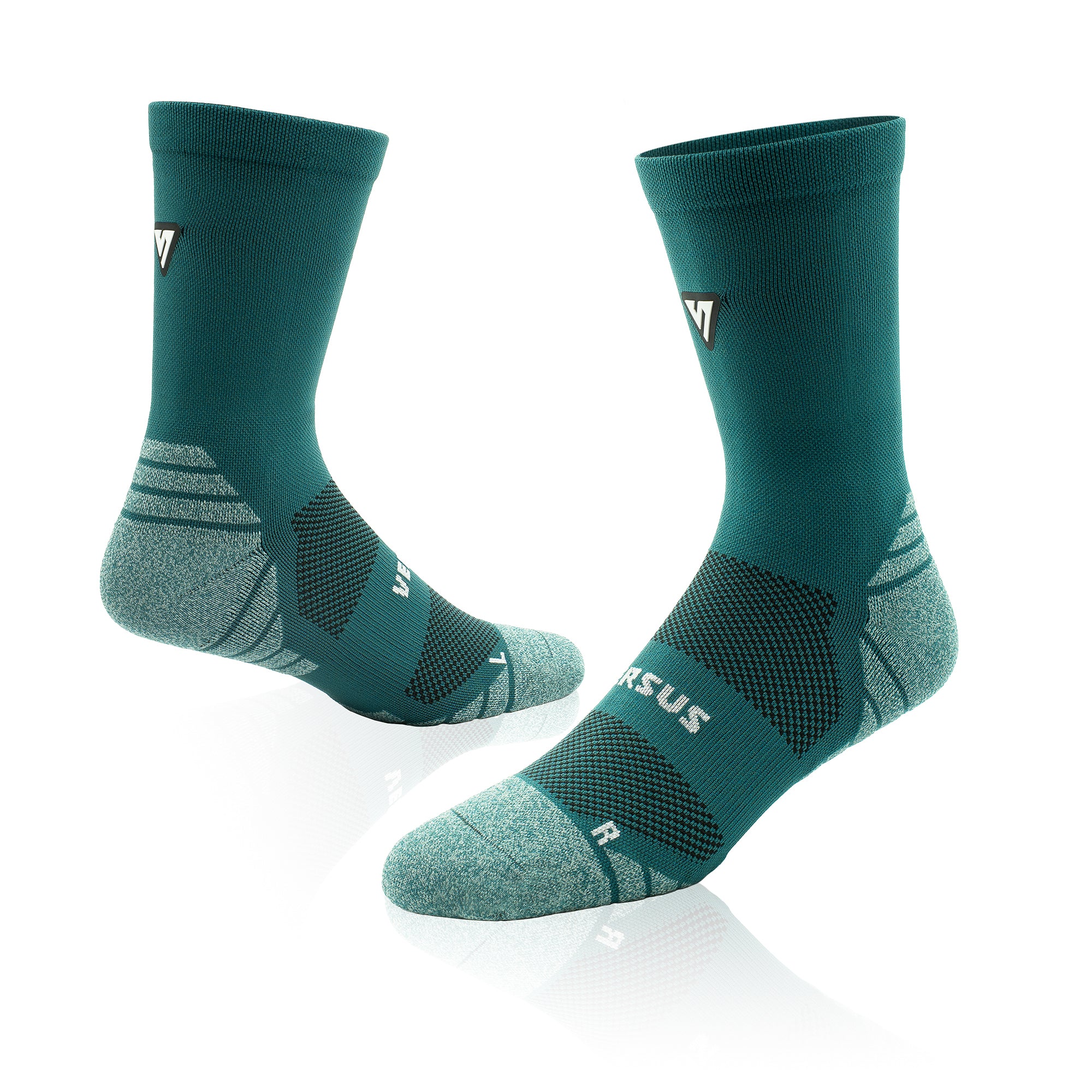 Classic Teal Active Crew Tab Socks
