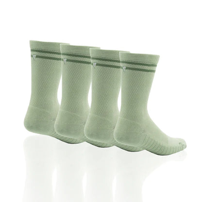 Olive Green Lifestyle Crew Socks Bundle (4 Pack)