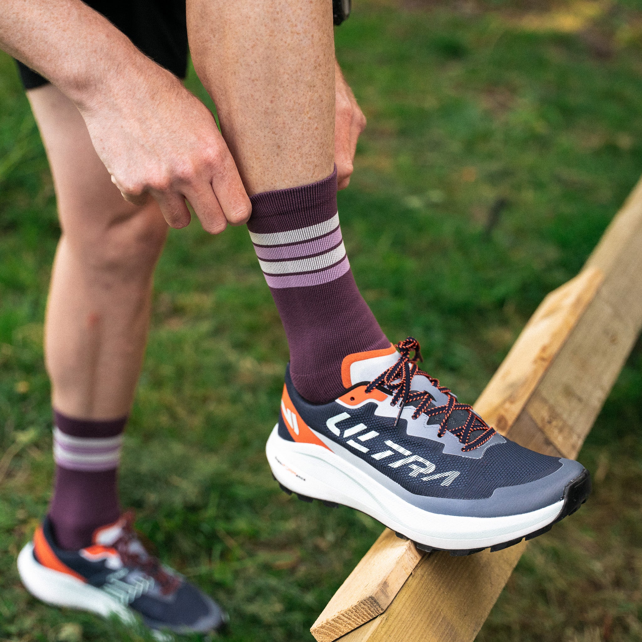 Midnight Plum Trail Run Socks