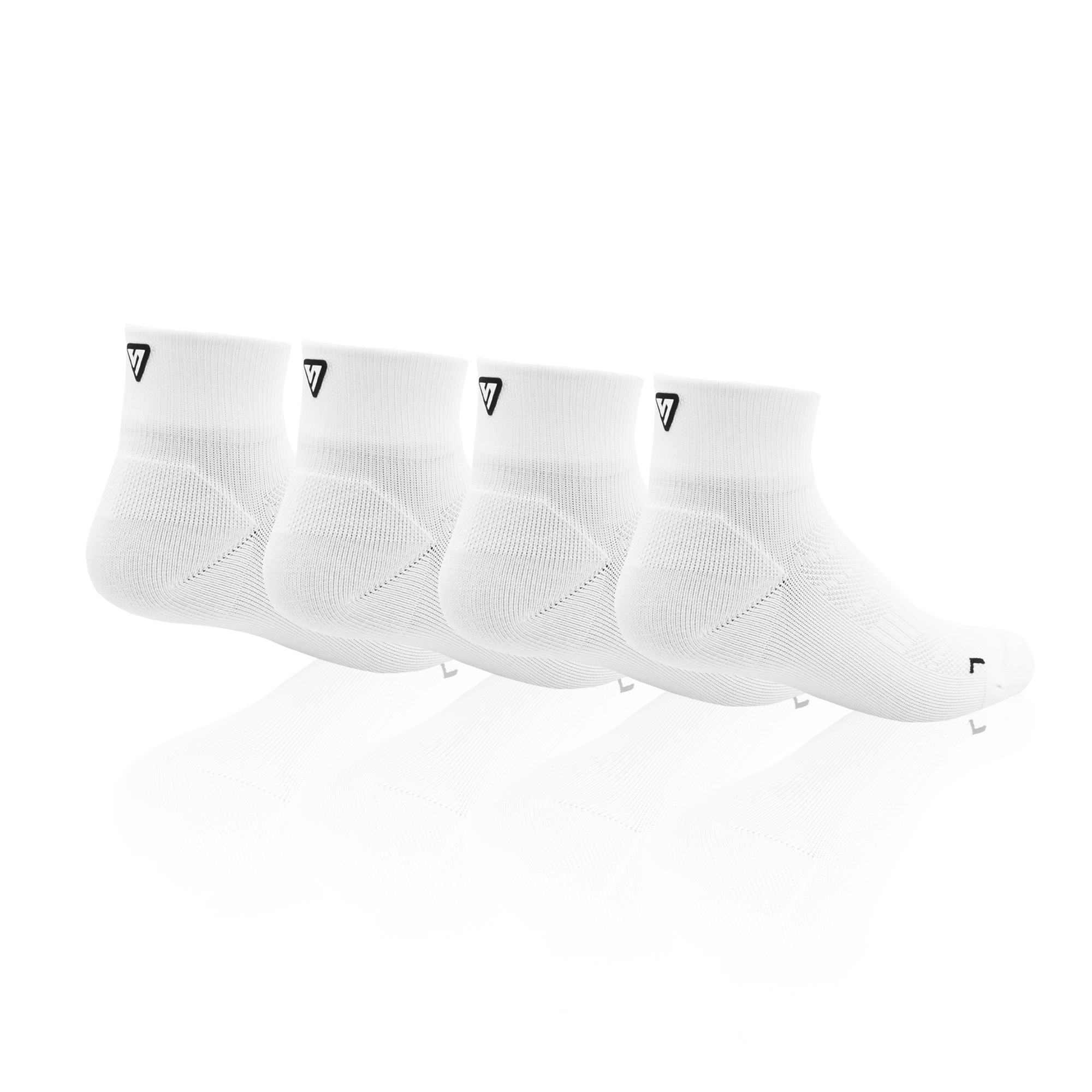 White Running Quarter Bundle (4 Pack)