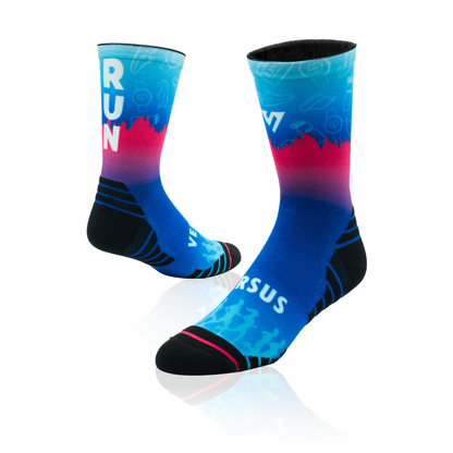 Pink Run Active Crew Socks