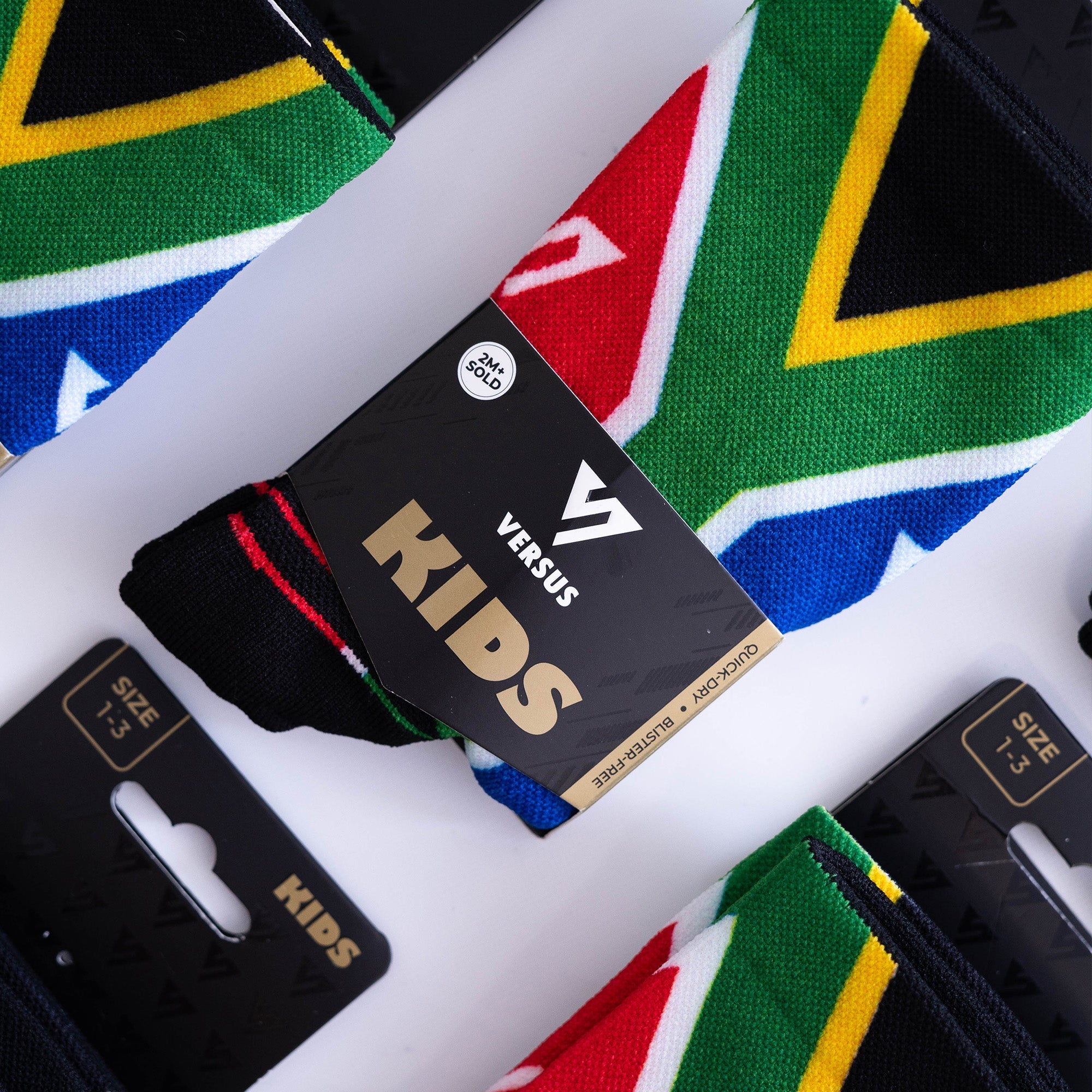 South Africa Flag KIDS Active Crew Socks