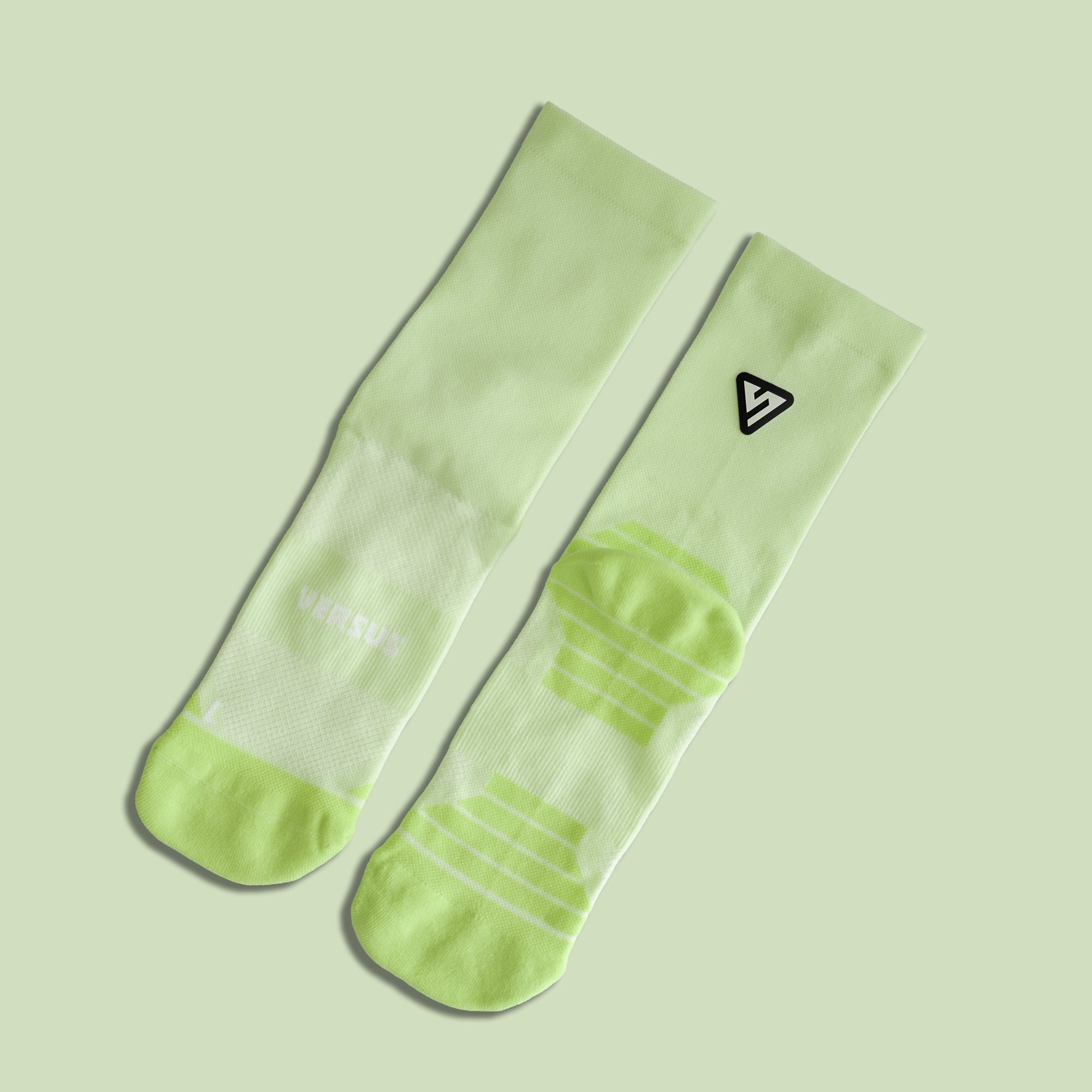 Classic Lime Active Crew Tab Socks