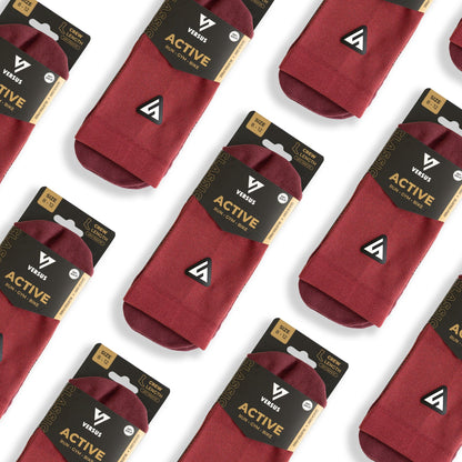 Classic Maroon Active Crew Tab Socks