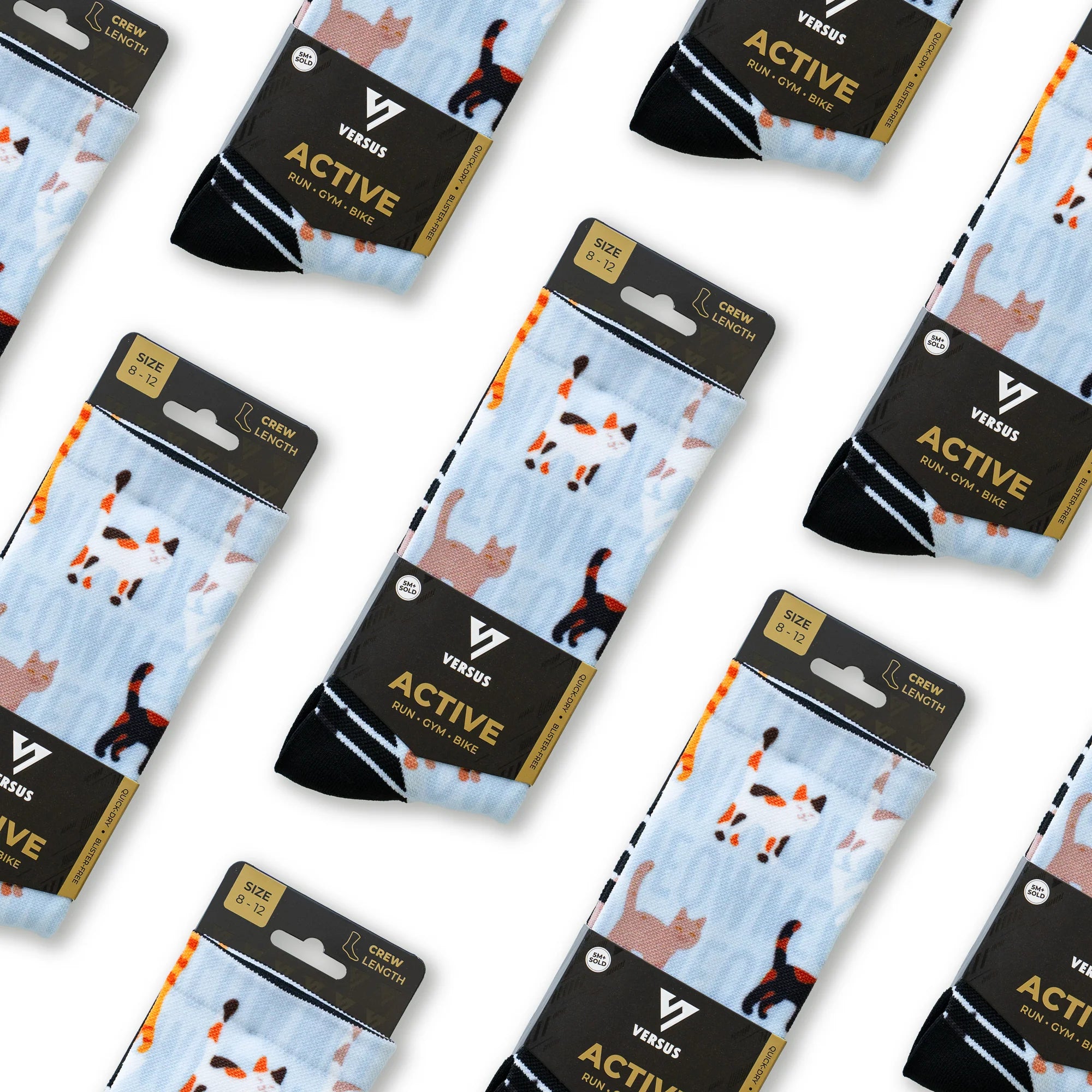 Cats 2.0 Active Crew Socks
