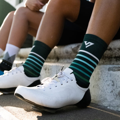 Green Stripes Cycling Socks 6 | Versus Socks