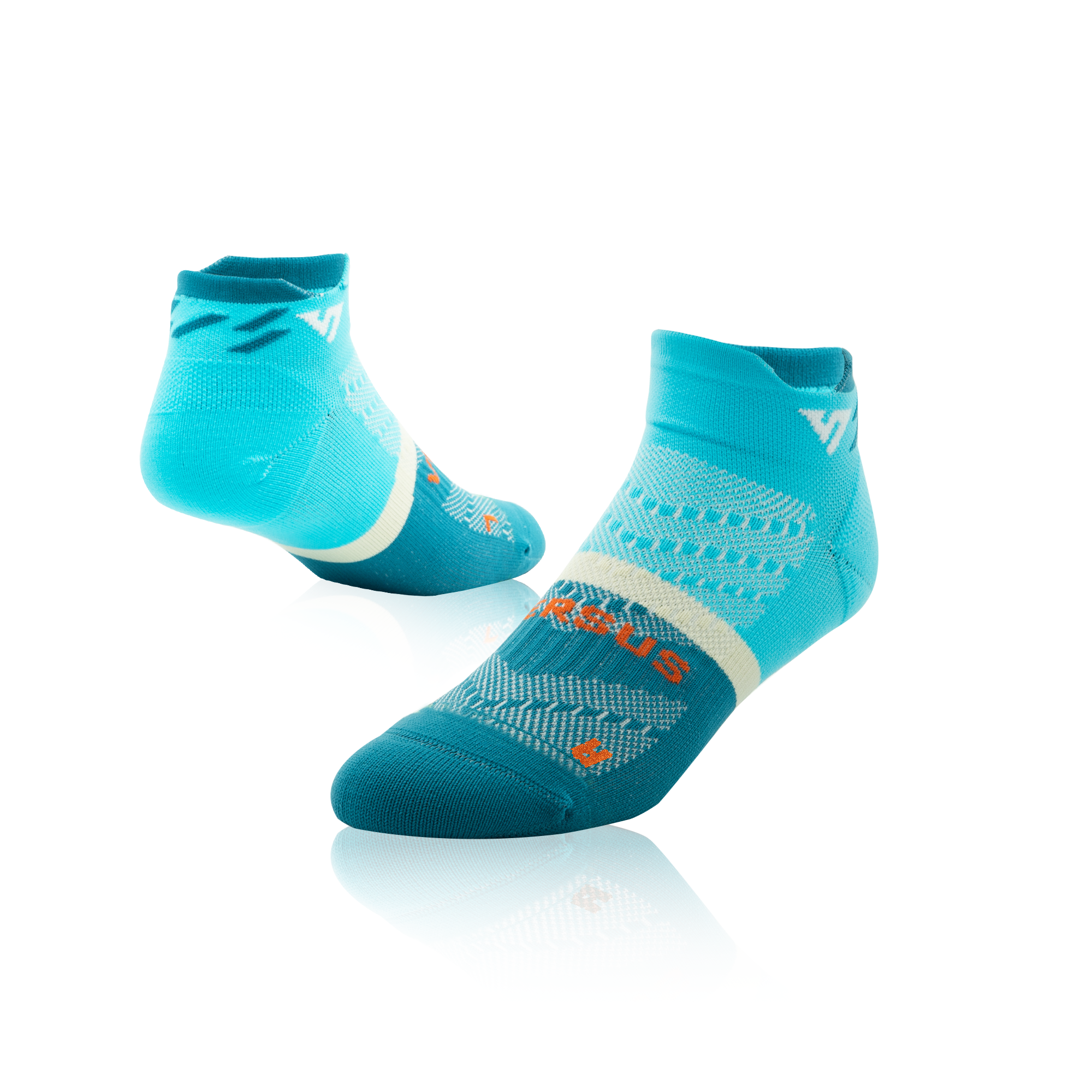 Caribbean Blue Running Ankle Socks