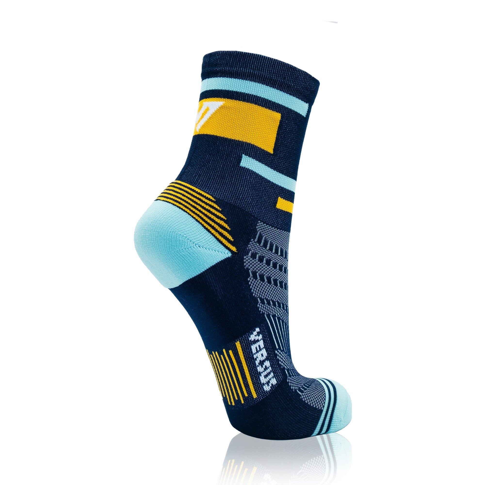 Navy Pixels Running Socks | Versus Socks