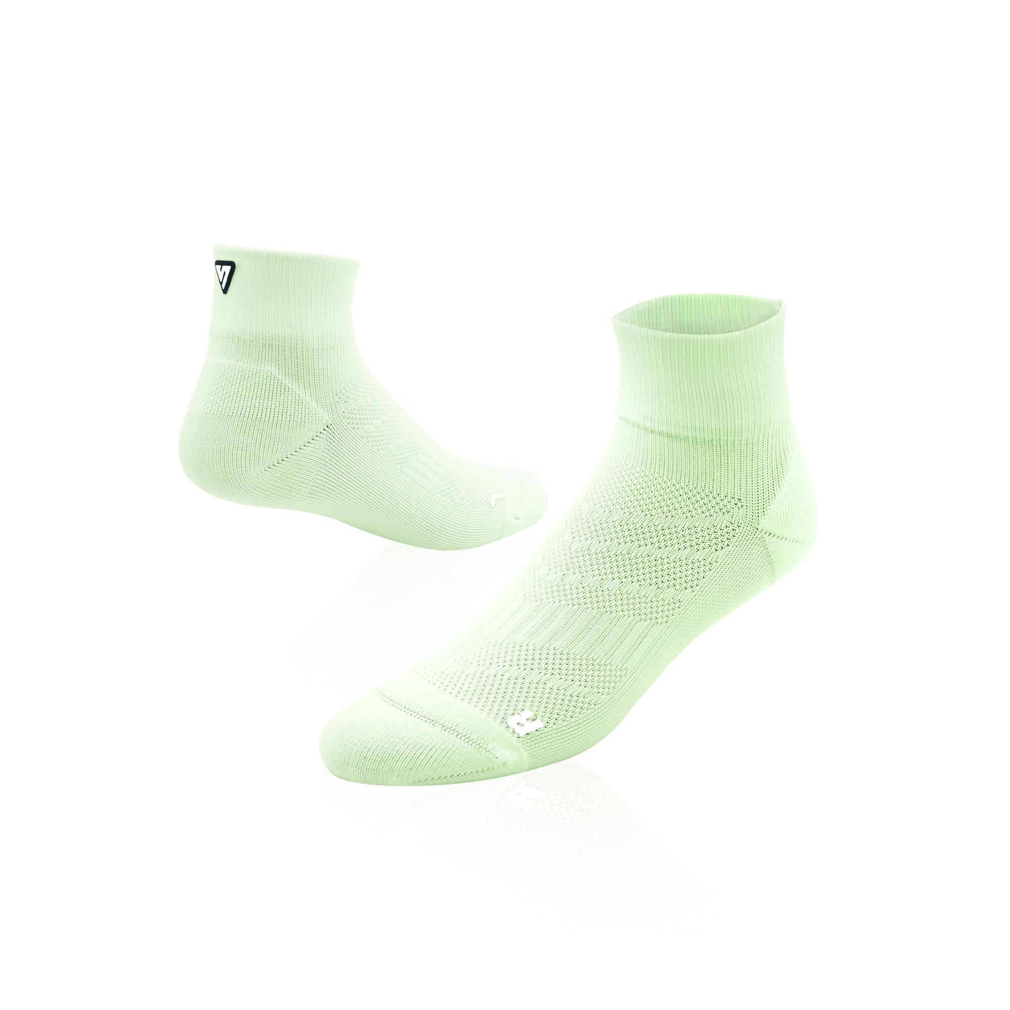 Lime Running Quarter Socks