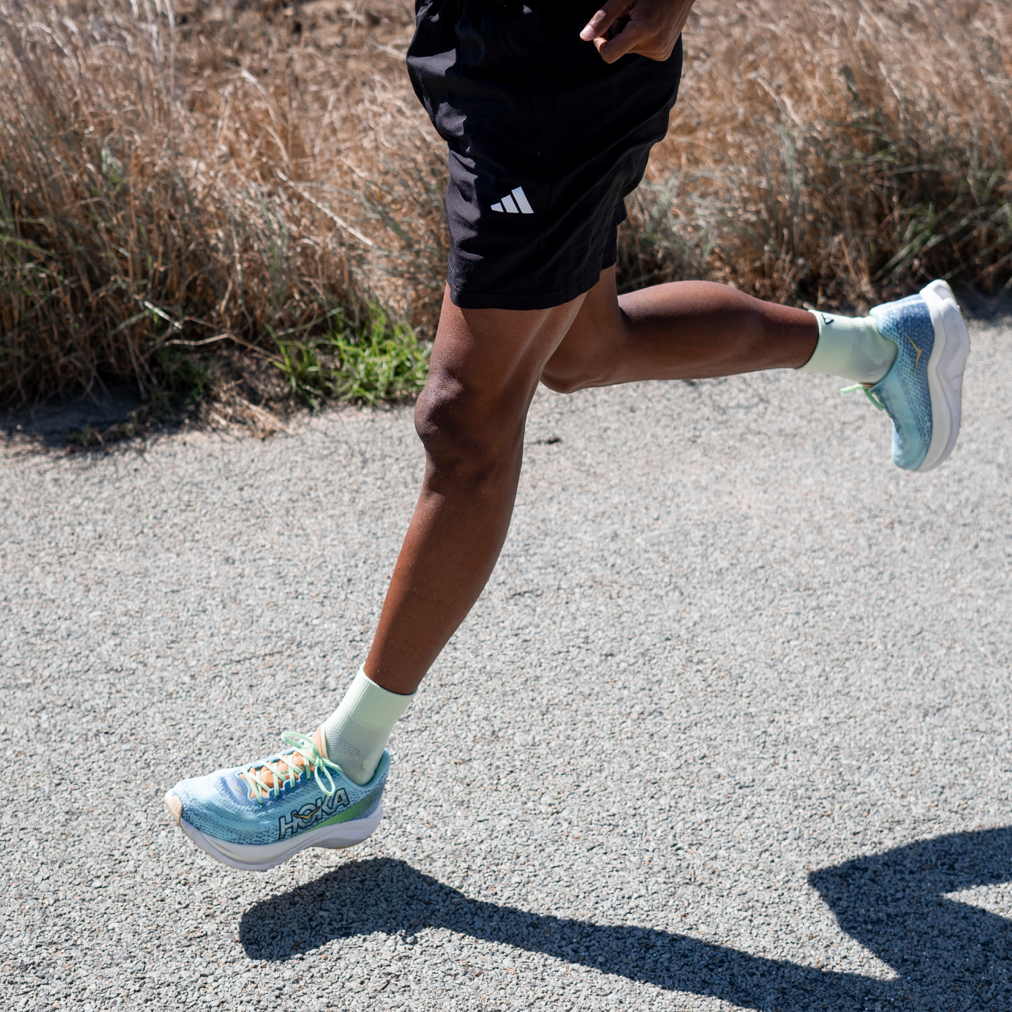 Lime Running Quarter Socks