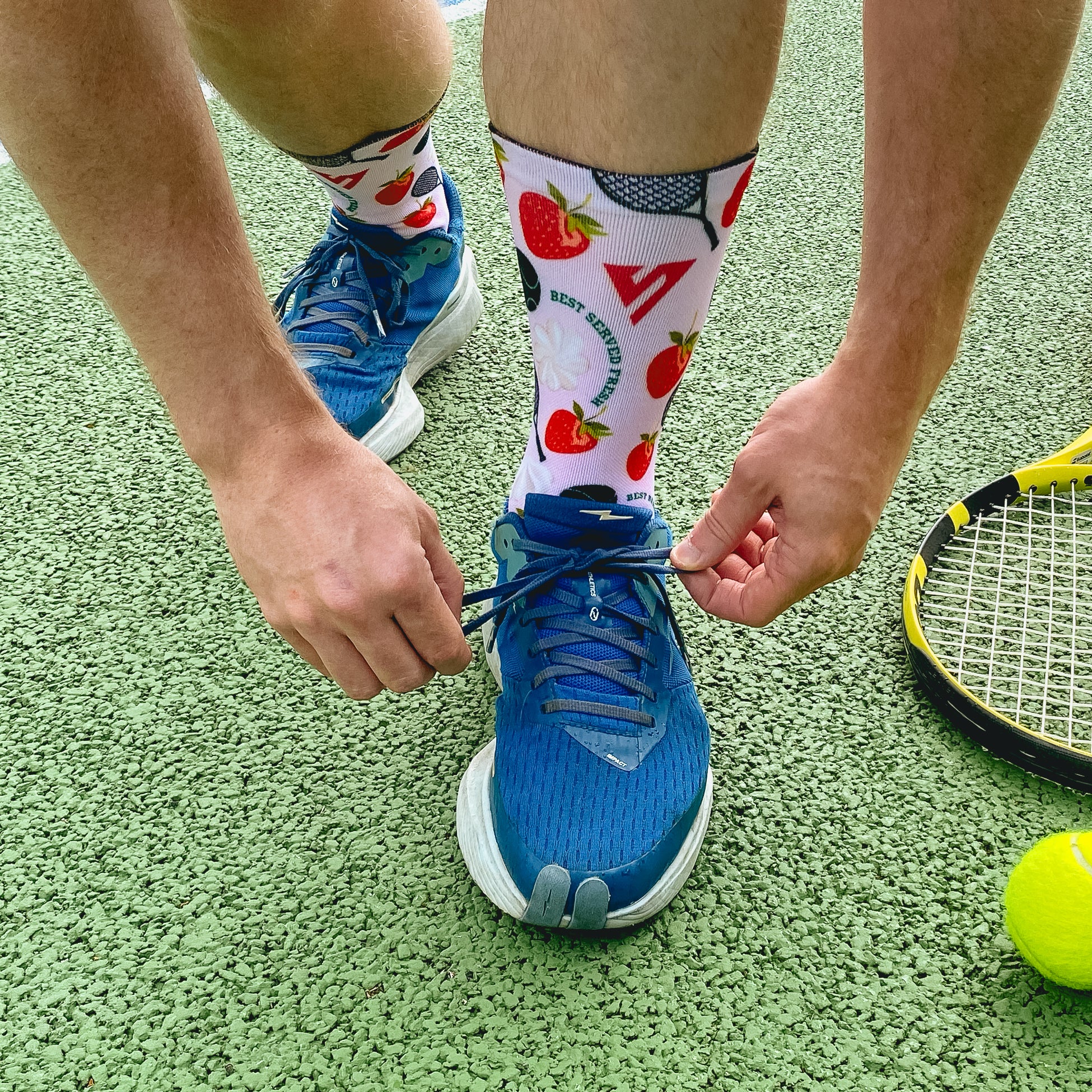 Strawberries & Cream Active Crew Socks