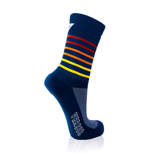 Navy Sunrise Cycling Socks | Versus Socks