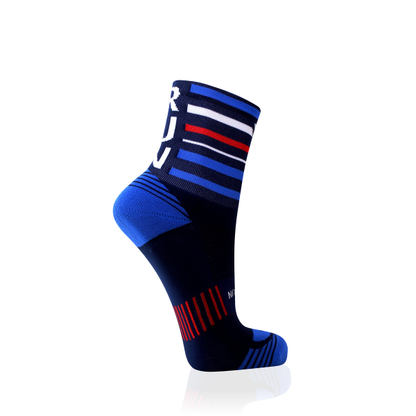 Navy Stripes RUN Socks | Versus Socks
