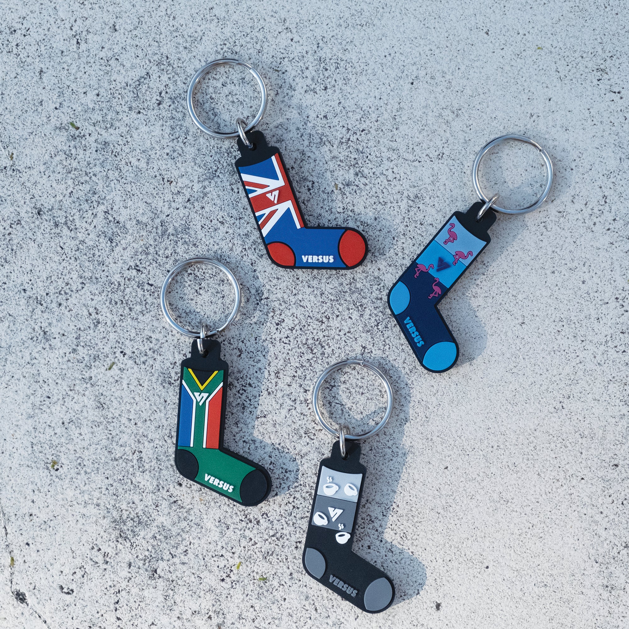 SA Flag Keyring 2 | Versus Socks UK